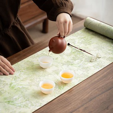 中式國風防水雙面茶席復古禪意干泡茶桌墊