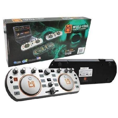 MR DJ MVDJ-1000 USB DJ Controller MIDI Player with Illuminated Buttons Silver