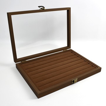 飾品收納盒 木質掀蓋條狀耳環戒指盒【NAWA161】