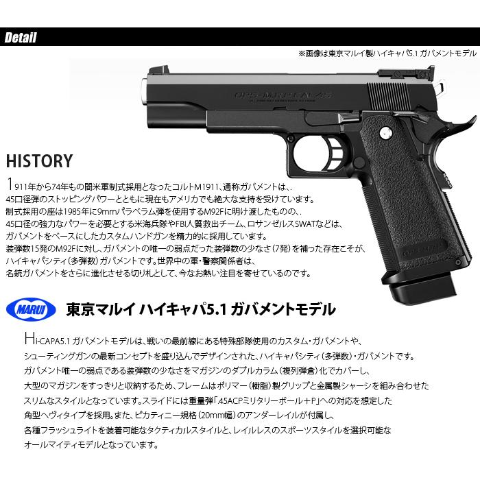 MARUI(東京マルイ) Hi-CAPA 5.1 ハイキャパ ガバメントモデル 