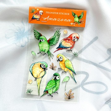 轉印貼紙 / 金剛鸚鵡圖鑑水晶轉印貼紙