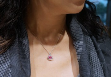 玥心時尚寶石 桃粉碧璽 手工銀墜 EssyJewelry