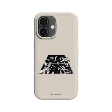 iPhone 16 SolidX 貝殼灰 - 迪士尼-星際大戰 Star Wars - Spaceship Logo-經典