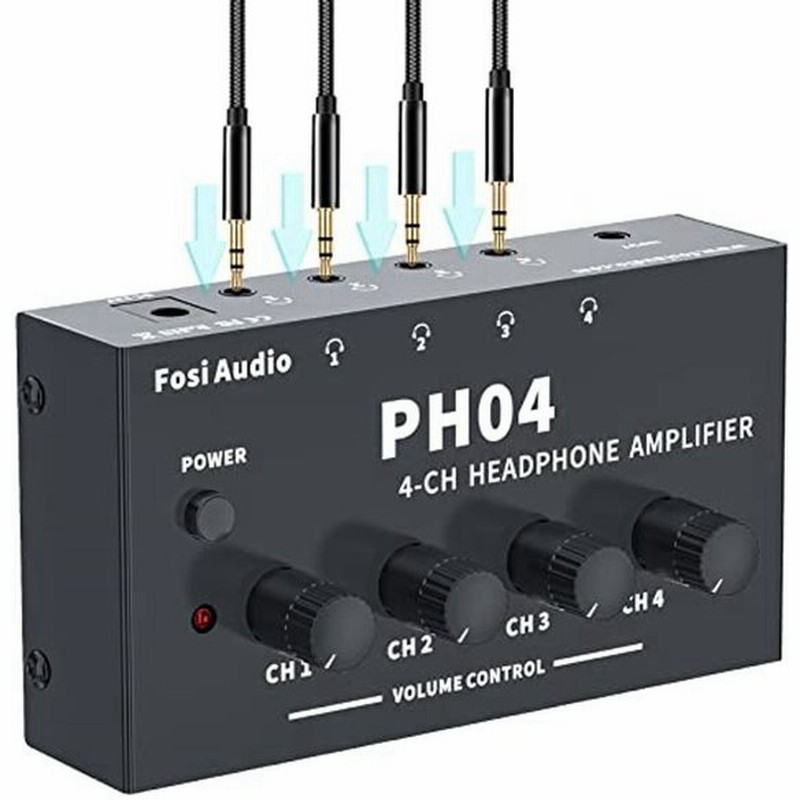 Fosi Audio Ph04 4チャンネルヘッドホンアンプ メタルステレオオーディオアンプ 12v 1 5a電源アダプター付き 超コンパク 通販 Lineポイント最大0 5 Get Lineショッピング