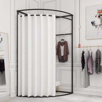 工廠現貨 免運 更衣室隔斷簾 移動式門簾 移動試衣間 服裝店展示架可移動試衣間臨時活動簡易便攜更衣室門簾軌道換衣間特惠/開立發票 特價出 售後保障 m1212