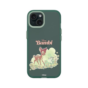 iPhone 15 Clear 憂墨綠 - 迪士尼-經典系列 Disney Classics - 小鹿斑比與桑普