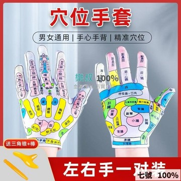 免運A桃園出貨🔥 ✨※ 穴位手套 手療按摩工具 手部反射區圖 男女通用 人體穴位模型✨※ 手部穴位圖 教學工具