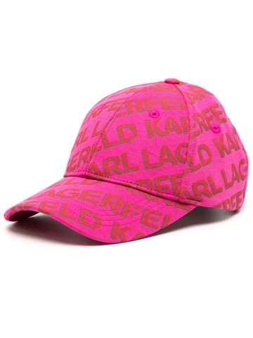 Karl Lagerfeld - logo-print baseball cap - women - Polyester/Cotton - One Size - Pink