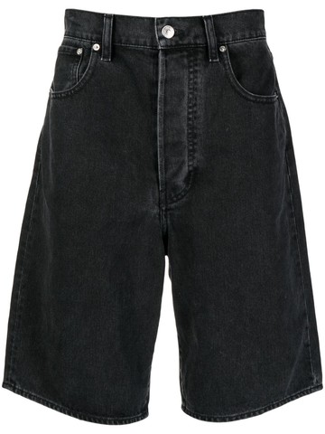 Kenzo - logo-patch denim shorts - men - Cotton - 29 - Black