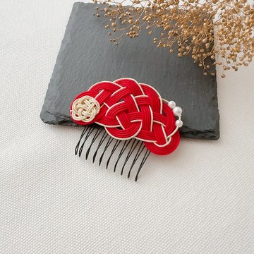 紅色 / 水引髮梳 / 松與梅