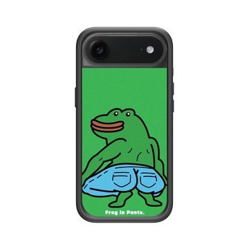 iPhone Air Mod NX -邊框背蓋組合 (相機按鈕) 黑 - 怪奇事物所 Incrediville - 青蛙穿褲子