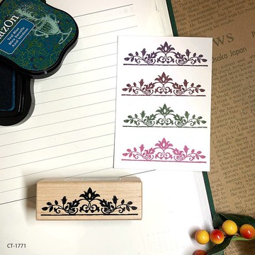 楓木印章-復古圖騰邊條