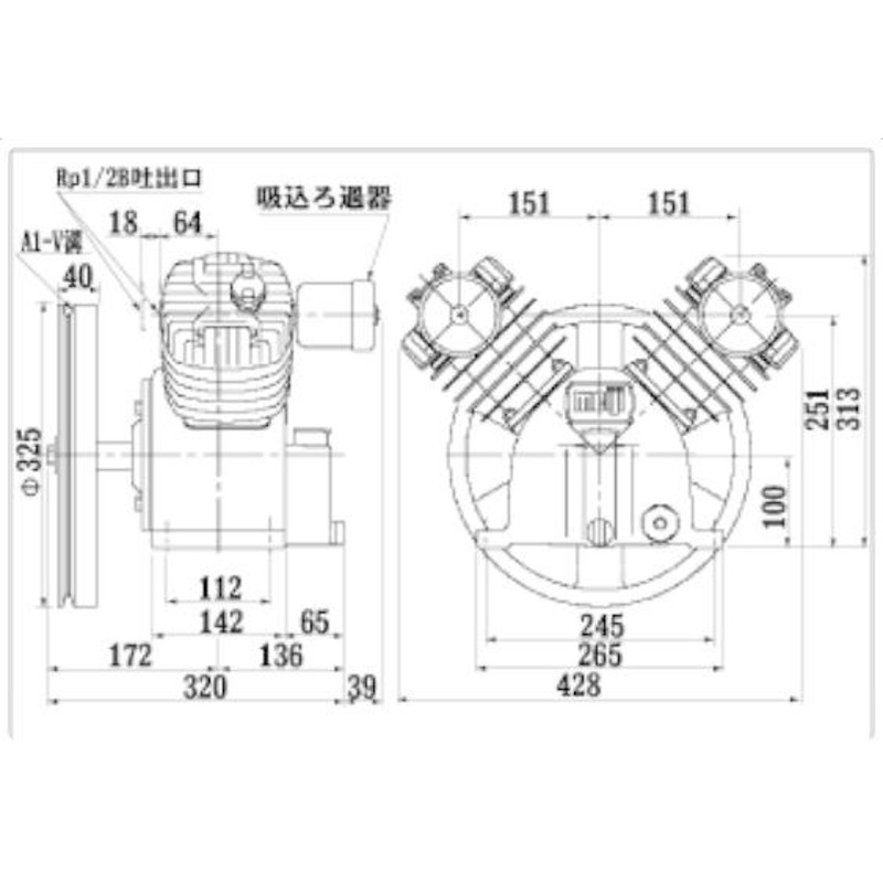 圧縮機本体 明治機械 GHO-3DP 一段圧縮機 エアーコンプレッサー〔法人様お届け〕 LINEショッピング