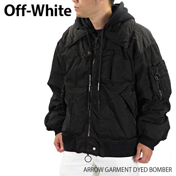 送関込 off-white フーデットボンバージャケット S - 通販