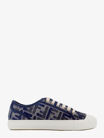 Denim sneakers with chenille ff motif - FENDI - gender_Woman