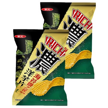 華元 濃洋芋片 海苔鹽之花口味  76.5g  12包