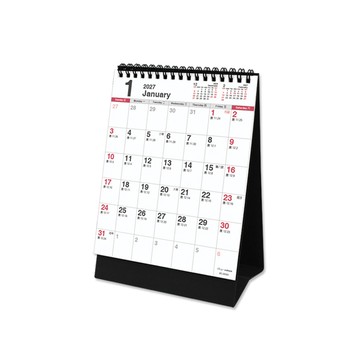 珠友 2027年A5/25K三角月曆/桌曆/行事曆/素色桌曆(直式)