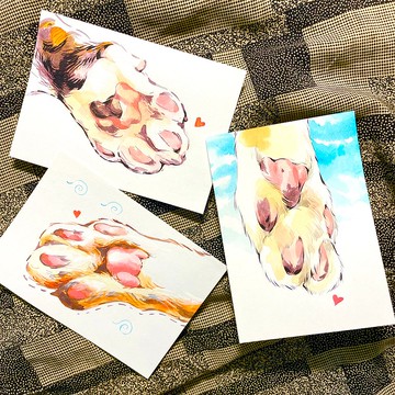 寵物肖像 似顏繪 肉球 (含框)