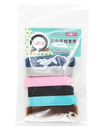 力韋 LW-A1921 彩色整線束帶 (內有6個) 魔鬼氈環保綁帶 綁線帶 整線帶 15cm【APP滿額下單10%點數(單一帳號最高5000點)】1/31止