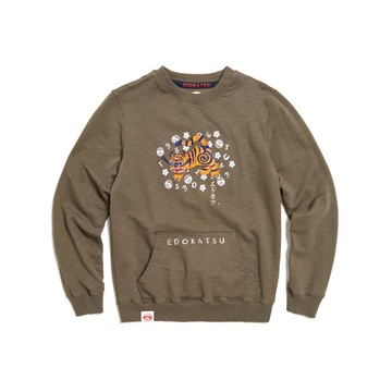 江戶勝｜男裝｜大老虎厚長袖T恤