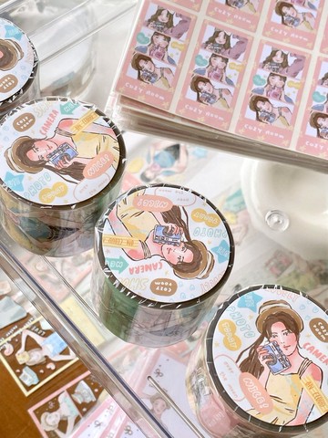 Cozyroom/女子拍立得/4公分PET紙膠帶/附離型紙