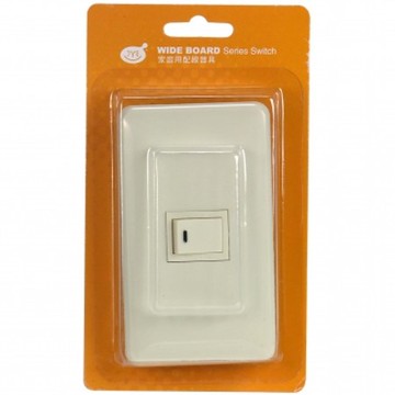 一開關蓋板組 牙白