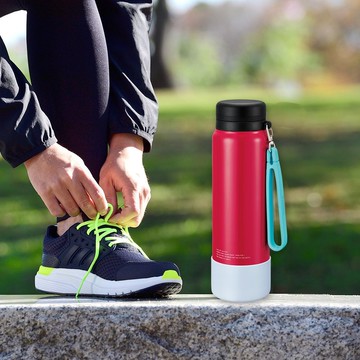 【孔雀Peacock】1000ML 316不鏽鋼保冷杯/保溫杯 紅色