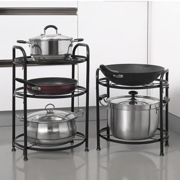 鍋架廚房家用炒鍋架子多功能支架放鍋的置物架落地多層鍋具收納架