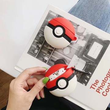 Airpods2 精靈球 充電盒 保護套 蘋果無線藍芽耳機保護套 airpods 耳機 矽膠套