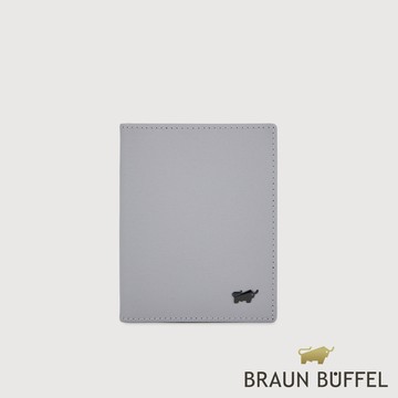 【BRAUN BUFFEL 德國小金牛】台灣總代理 維克多-E 兩折卡夾-石灰白/BF570-120-CGY