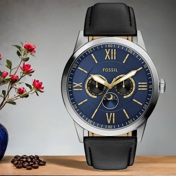 FOSSIL Flynn 多功能三眼手錶-48mm BQM7100