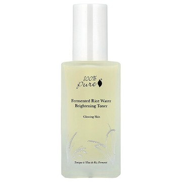 100% PURE, 發酵大米水提亮爽膚水，3.3 液量盎司（100 毫升）