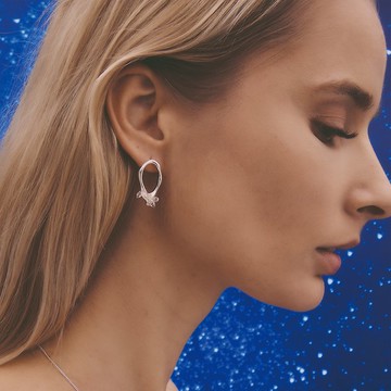 Space Ice - 宇宙冰晶系列 小冰晶耳環-純銀