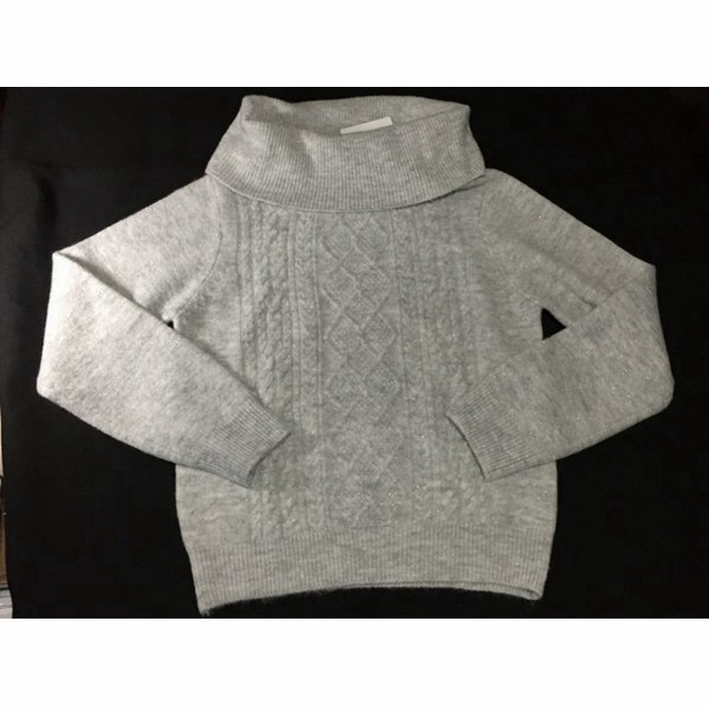 Healthy Kalen ヘルシーカレン 長袖ニット セーター レディース L グレー ラメ入り デカ タートル 未使用 Iしまむら 送料510円 通販 Lineポイント最大0 5 Get Lineショッピング