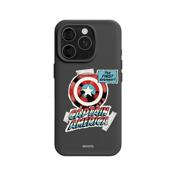 iPhone 16 Pro SolidX 黑 - 迪士尼-漫威 Marvel - 漫威系列 - 美國隊長 – 復古盾牌