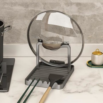 槍灰鍋蓋架臺面置物架家用鍋鏟架托多功能放鍋蓋家用瀝水收納神器