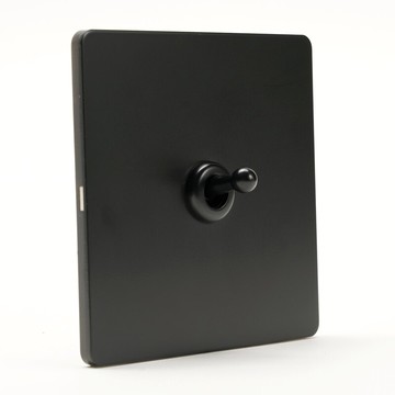 PIALT 86型黑桿北歐簡約風格 啞光黑色墻壁開關面板撥桿 復古插座