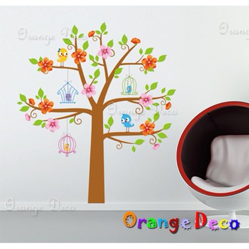 【橘果設計】彩色鳥籠 壁貼 牆貼 壁紙 DIY組合裝飾佈置