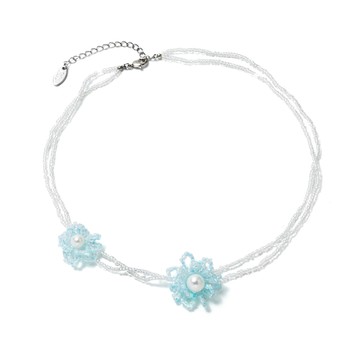 清澈花漾頸鍊 / Clear Flower Necklace