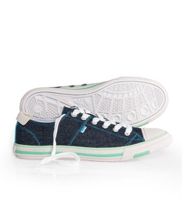 Superdry Men's Men's Super Series Low Top Blue / Dark Denim/white Sole - Size: 9