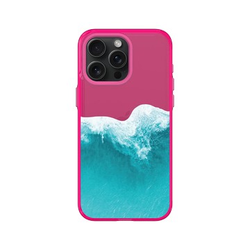 iPhone 15 Pro Max Clear 粉漾桃 - Ocean Collection: Let's Sea 海洋系列：一路向海 - 浪來了