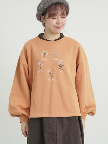 花卉圖案刺繡中短版休閒上衣(0F001488710) - Samansa Mos2