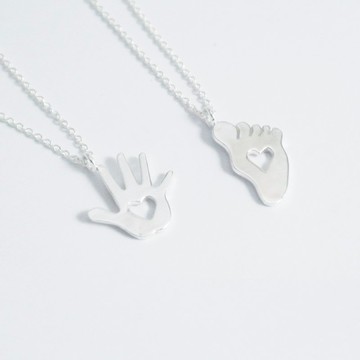 [聖誕節(交換禮物)](情侶禮物)<手足系列>-愛。的證明  純銀項鍊(男女對鍊)