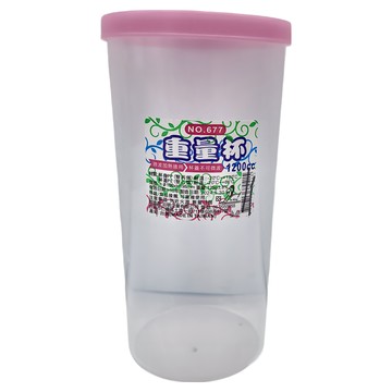 沿明 677 重量杯 杯身PP材質可微波  粉色  1.2L  1個