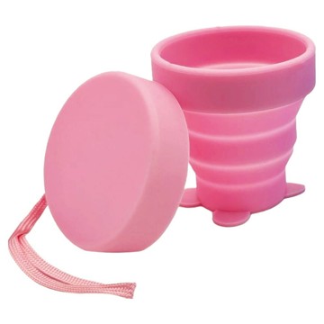 minono 米諾諾 動物造型全矽膠折疊杯 + 蓋  1個  粉色