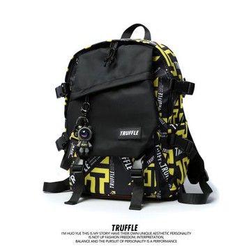 TRUFFLE賽博朋克休閑雙肩包初中生書包男小學生大容量旅行背包女