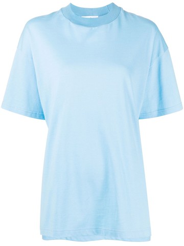 Enföld - side-slit T-shirt - women - Cotton - 38 - Blue