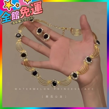 🌸台灣出貨🌸「矜貴名媛」複古法式項鏈女款2025新款宮廷風高級感輕奢鎖骨鏈潮 🥇滿額免X370-11-A