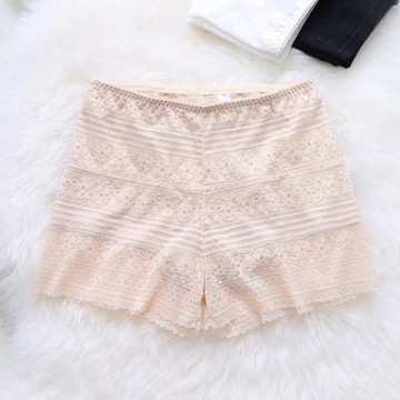 夏安全褲防走光女不卷邊蕾絲舒適不扎薄款百搭短褲假兩件女士內褲