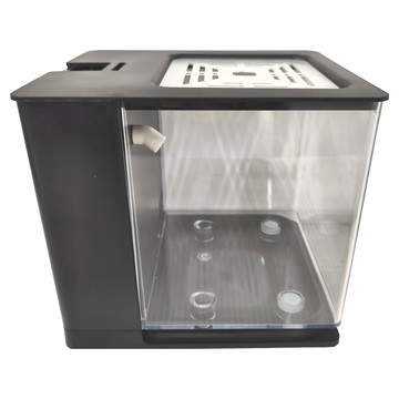 水幻奇境 桌面背濾夾燈魚缸 黑色  迷你生態魚缸  壓克力材質  附夾燈  1個